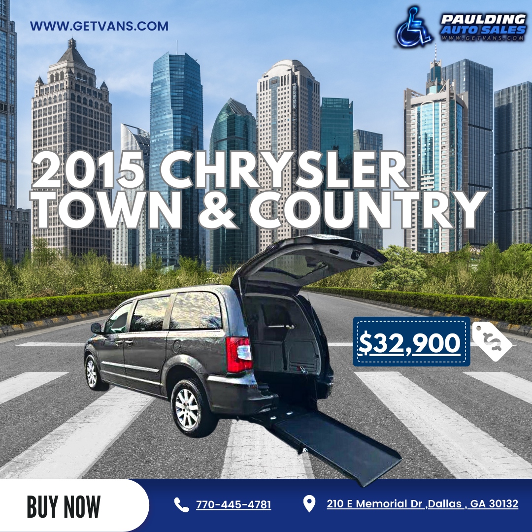 Pauldingautos's tweet image. There's no mountain too high or desert too dry for the 2015 Chrysler Town &amp;amp; Country wheelchair-accessible van. With its rear-entry wheelchair conversion, it's easy for wheelchair users to get in and out. 

🌐 getvans.com

#PauldingAutoSales #ChryslerTownandCountry