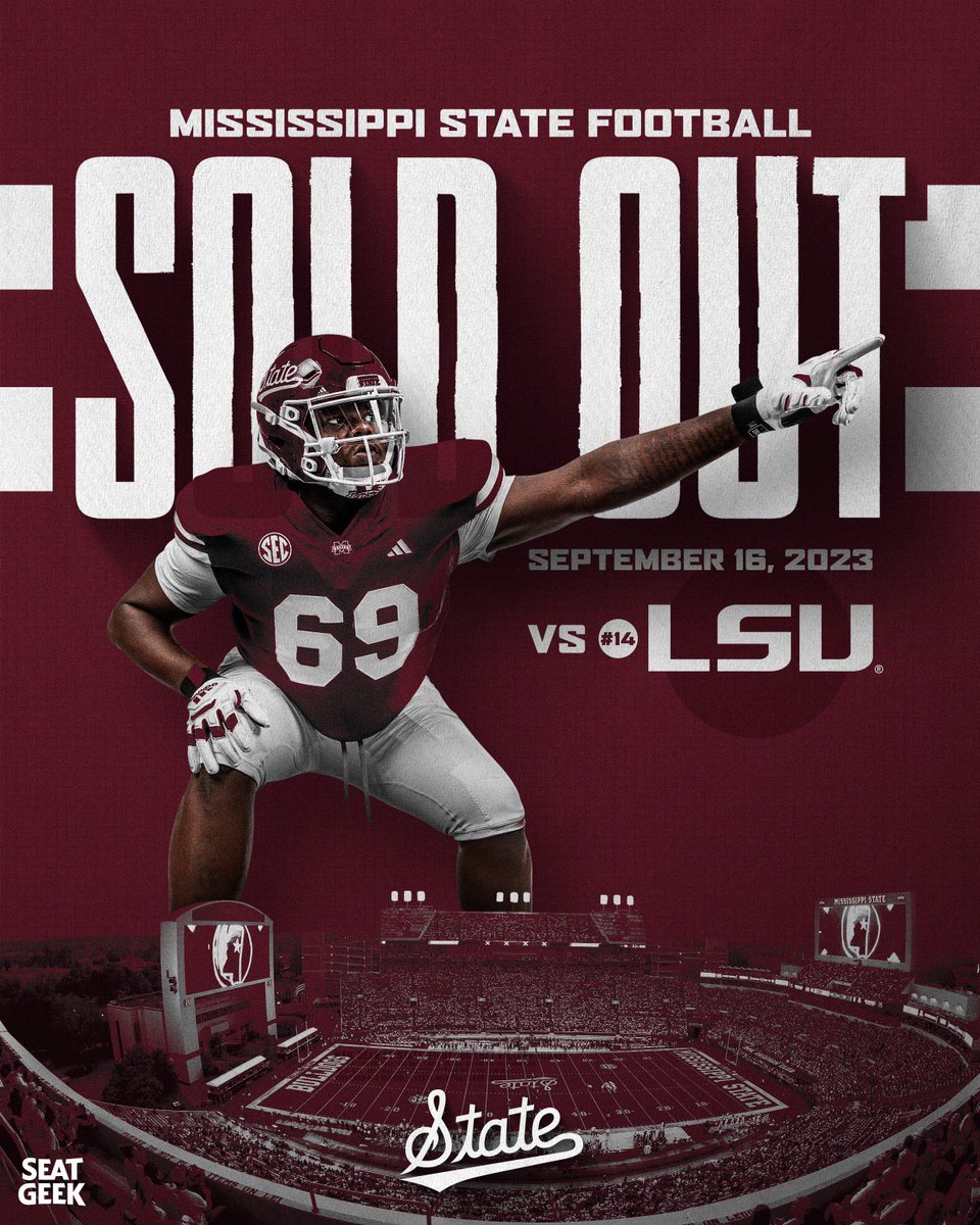 THE SEC OPENER IS 𝐒𝐎𝐋𝐃 𝐎𝐔𝐓! 

#HailState🐶