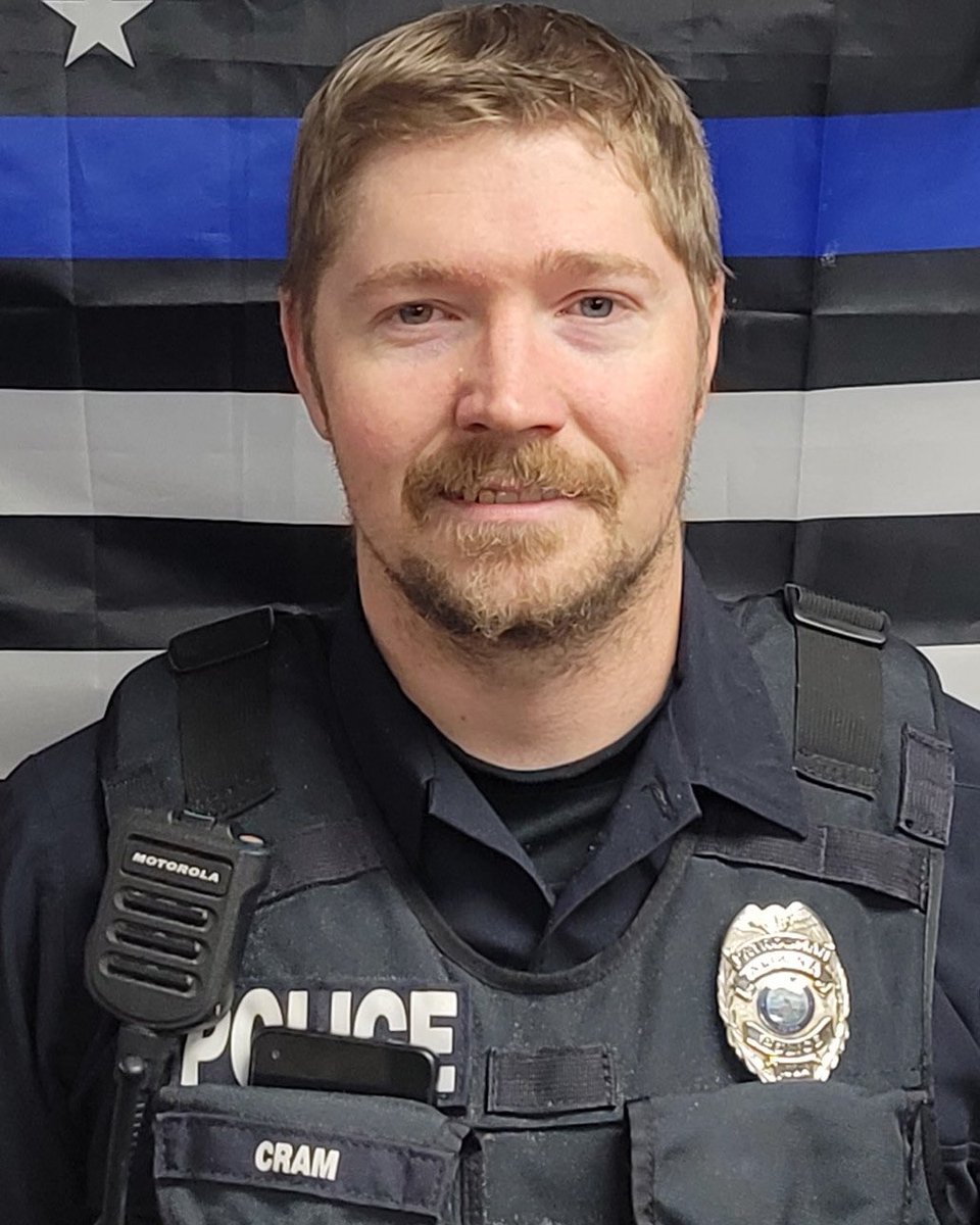 Rest in peace PO Kevin Cram of Algona PD, Iowa who was shot & killed on 9/13/23 while attempting to arrest a suspect who had a warrant. He was a 10 year veteran & leaves behind a wife & children. Please repost to honor him #BlueLivesMatter #BackTheBlue #StopKillingUs #Enough 💙🖤