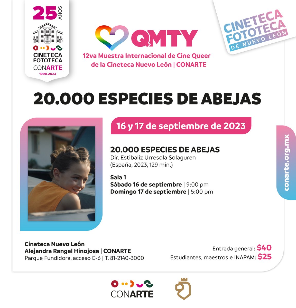 conartenl's tweet photo. Ópera prima de Estibaliz Urresola, laureado filme español llega a las pantallas de la #CinetecaNL🎦🏳️‍🌈🏳️‍⚧️ #QMTY2023
🎟️Boletos en #TiendaCONARTE y taquiila 🔗https://t.co/bg9urLFAIm https://t.co/NzB2DfeJZ8
