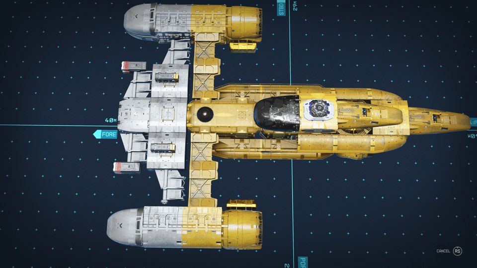 Mr_Rebs_'s tweet photo. The Naboo N1 Starfighter from Star Wars has been remade in Starfield by MegatroidSkittles11. Here’s a link to the list of parts they used to create this ship: https://t.co/ISLvQOERx6 #Starfield https://t.co/VAF9hgA2EY