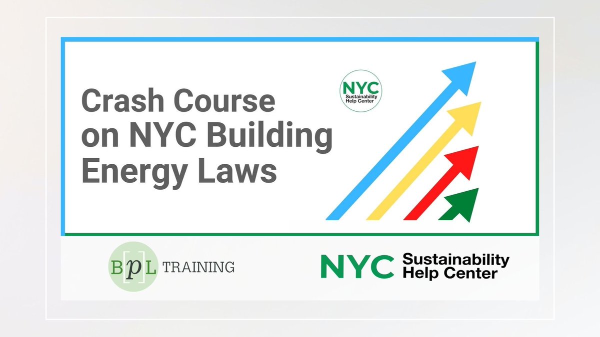 Do NYC requirements for building letter grades, benchmarking and limits on GHG emissions make your head spin? Register for our FREE Seminar to learn about NYC laws that impact our buildings so you can be in compliance and start saving on energy now!: tinyurl.com/nyc-crash-cour…