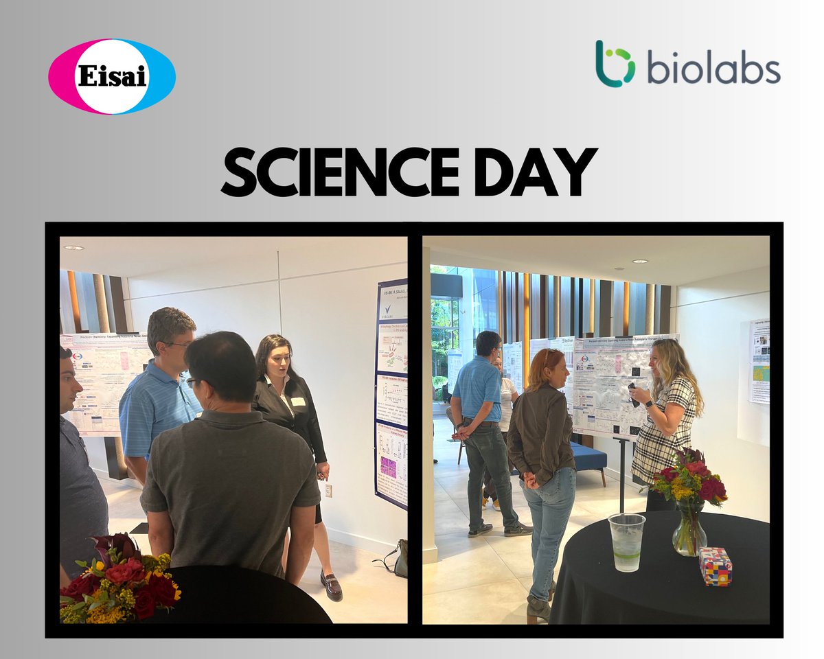 Excited to have showcased our latest advancements on our mitophagy enhancers at Science Day this week! Grateful for the engaging discussions and insightful conversations surrounding our research. A special thank you to @EisaiUS and @biolabs for hosting such a remarkable event!