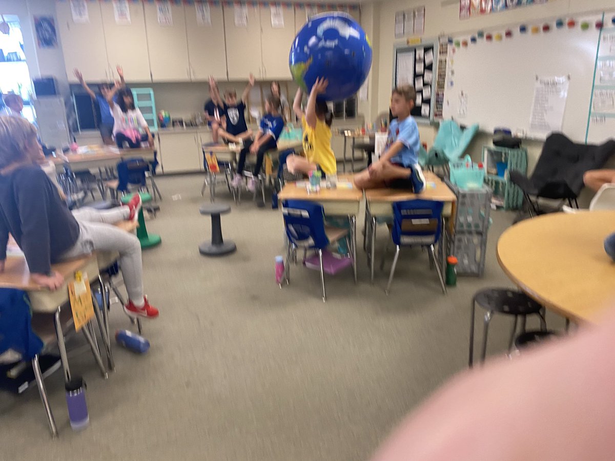MrsPaulson2's tweet photo. Naming continents and oceans with a giant globe was a great way to end our Friday! https://t.co/PIMhymArvG