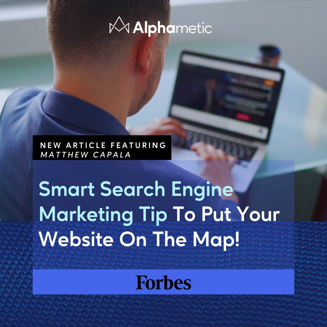 Alphametic's tweet image. 📣Check out our latest feature in Forbes where our Founder, Matthew Capala, reveals 8 Smart Search Engine Marketing Tips to catapult your website to the top!
A must-read for digital marketers! #ForbesFeature #SEM #DigitalMarketingTips