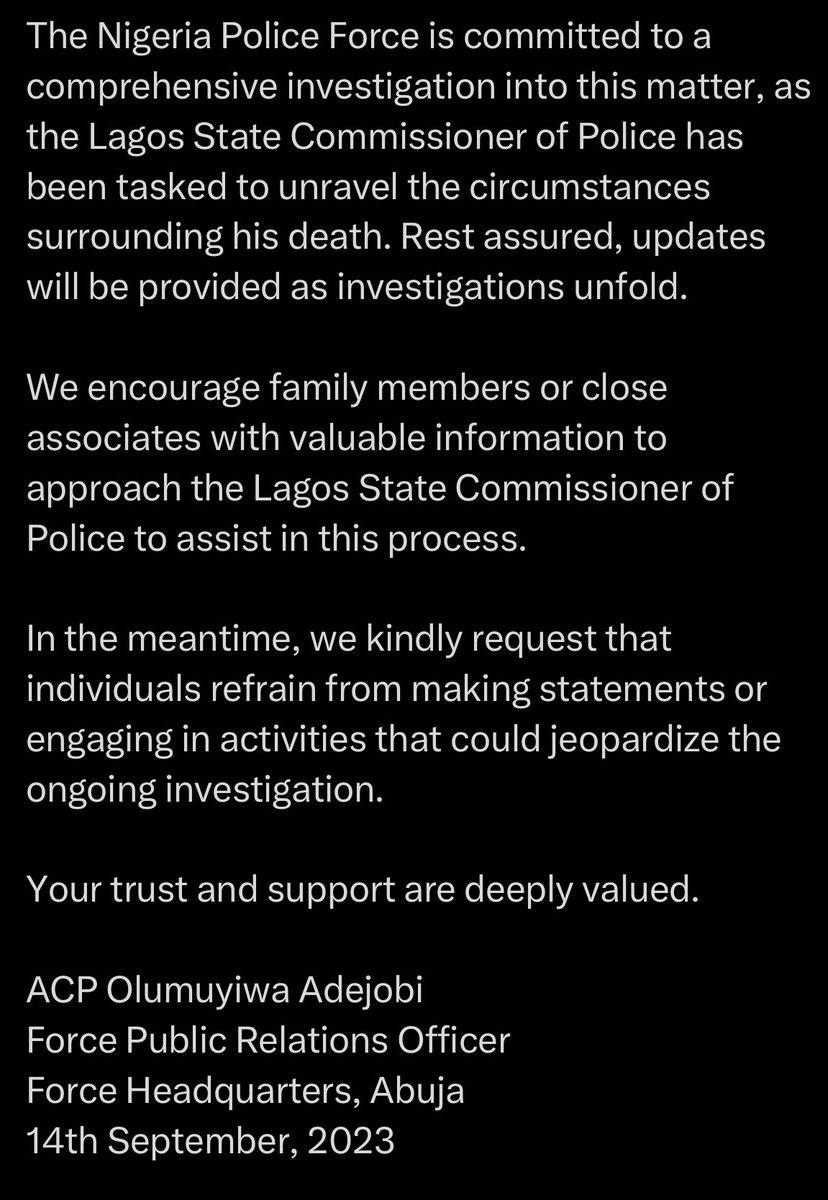 MikaelCBernard's tweet photo. Look at Naira Marley’s Press Statement, and look at that of the Nigerian Police.

Read the last paragraph of both.

Tell me what you see https://t.co/aK6ibh19OO