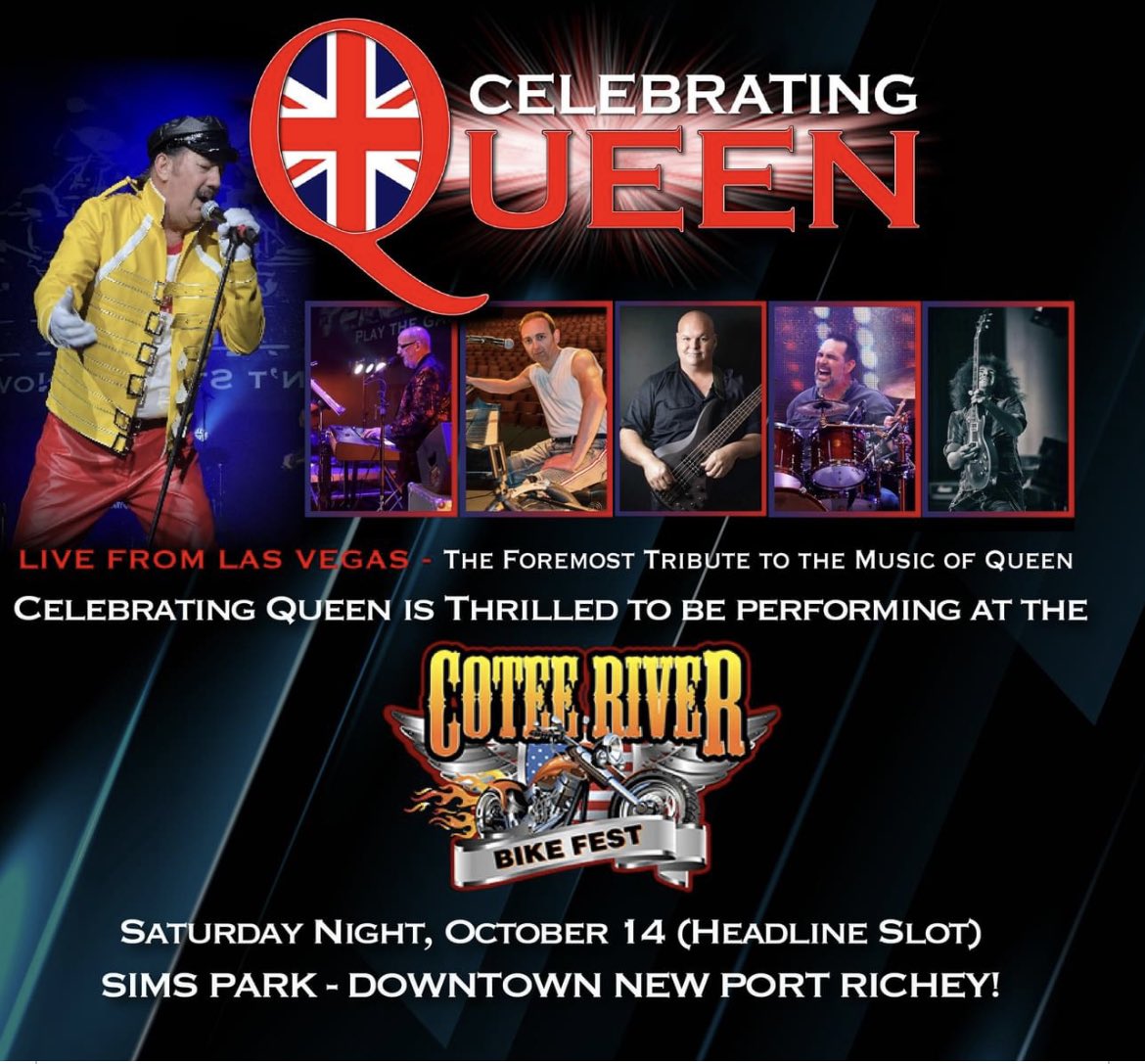 We are coming to New Port Richie Florida in October! CelebratingQueen.com #queen