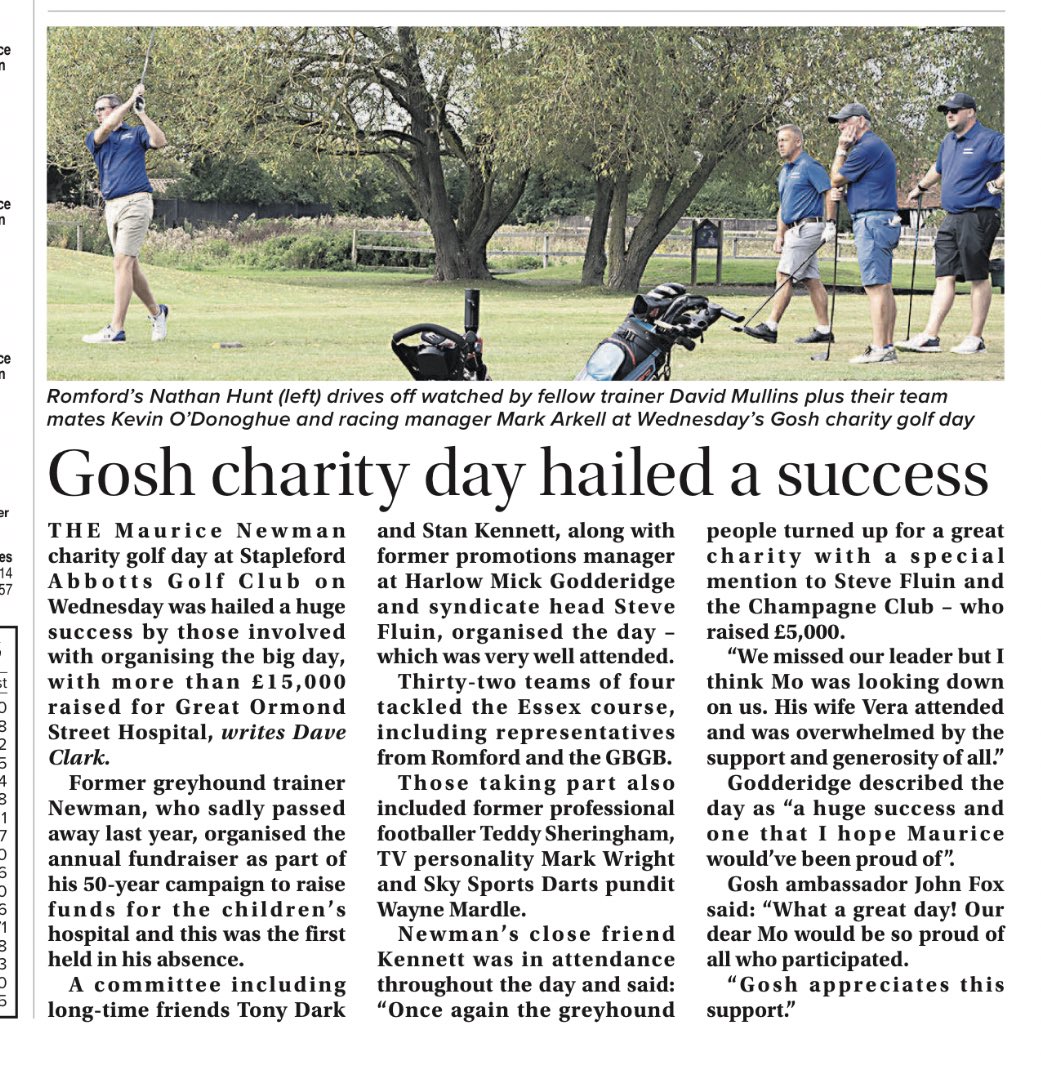 Dave Clark (@daveclarkrp) on Twitter photo First piece I’ve written in the paper for about two years, but worth reading ⤵️
Great turnout on Wednesday for Maurice Newman and <a href="/GOSHCharity/">Great Ormond Street Hospital Charity</a> 💜 First piece I’ve written in the paper for about two years, but worth reading ⤵️
Great turnout on Wednesday for Maurice Newman and <a href="/GOSHCharity/">Great Ormond Street Hospital Charity</a> 💜