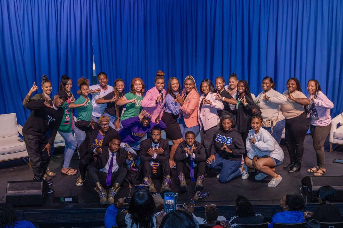 TSUedu's tweet photo. TSU students and alumni kicked off the John Merritt Classic Weekend when the @RickeySmiley Morning Show came to campus! The talk show host and crew came to celebrate the 25th anniversary of the classic football. Student leaders & Divine-9 were in the house! #TSUSGA #TSUD-9Love https://t.co/opINsDNnTg