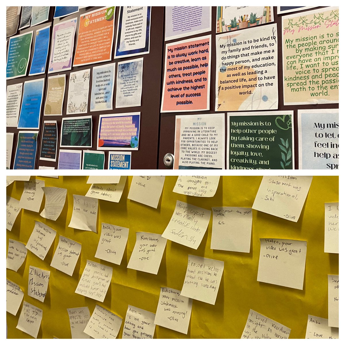 Ms. Damm (@msdamm7) on Twitter photo How do you become a better writer? Keep writing.
Students recently crafted personal mission statements (top photo). Today they offered peer feedback on our first big project (bottom photo).
<a href="/FISD_PearsonMS/">Pearson Middle School</a> <a href="/FISDAdvAcad/">Frisco ISD Advanced Academics</a> #keepwriting How do you become a better writer? Keep writing.
Students recently crafted personal mission statements (top photo). Today they offered peer feedback on our first big project (bottom photo).
<a href="/FISD_PearsonMS/">Pearson Middle School</a> <a href="/FISDAdvAcad/">Frisco ISD Advanced Academics</a> #keepwriting