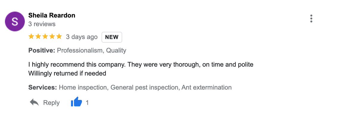 SHSPestControl's tweet image. Why choose SHS Pest Control?  Check out this recent recommendation...

Thanks Sheila! 😘