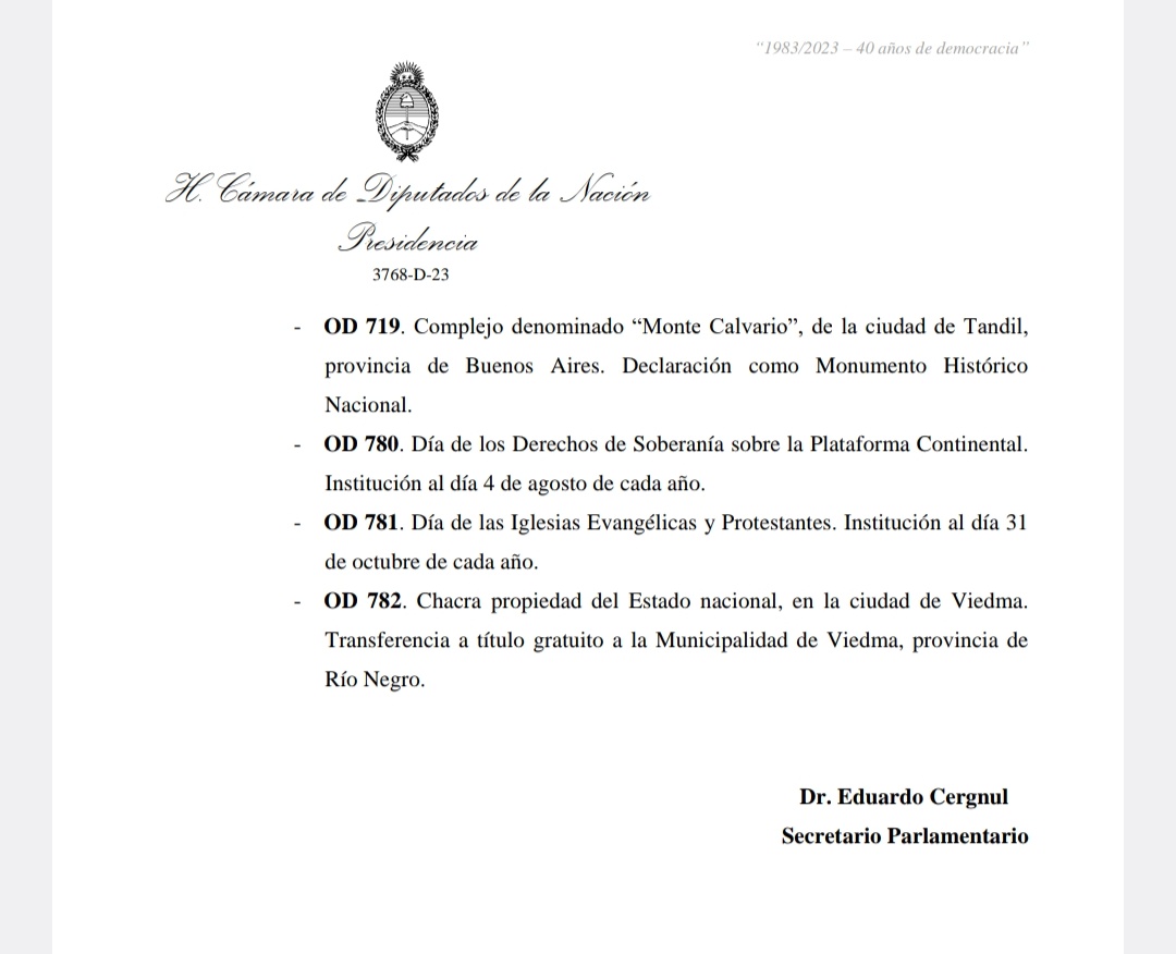 Desde el bloque del FDT solicitamos #SesiónEspecial para el próximo martes 19/09, a las 13hs.

📎 Se adjuntan pedido y confirmación con los temas a tratar.