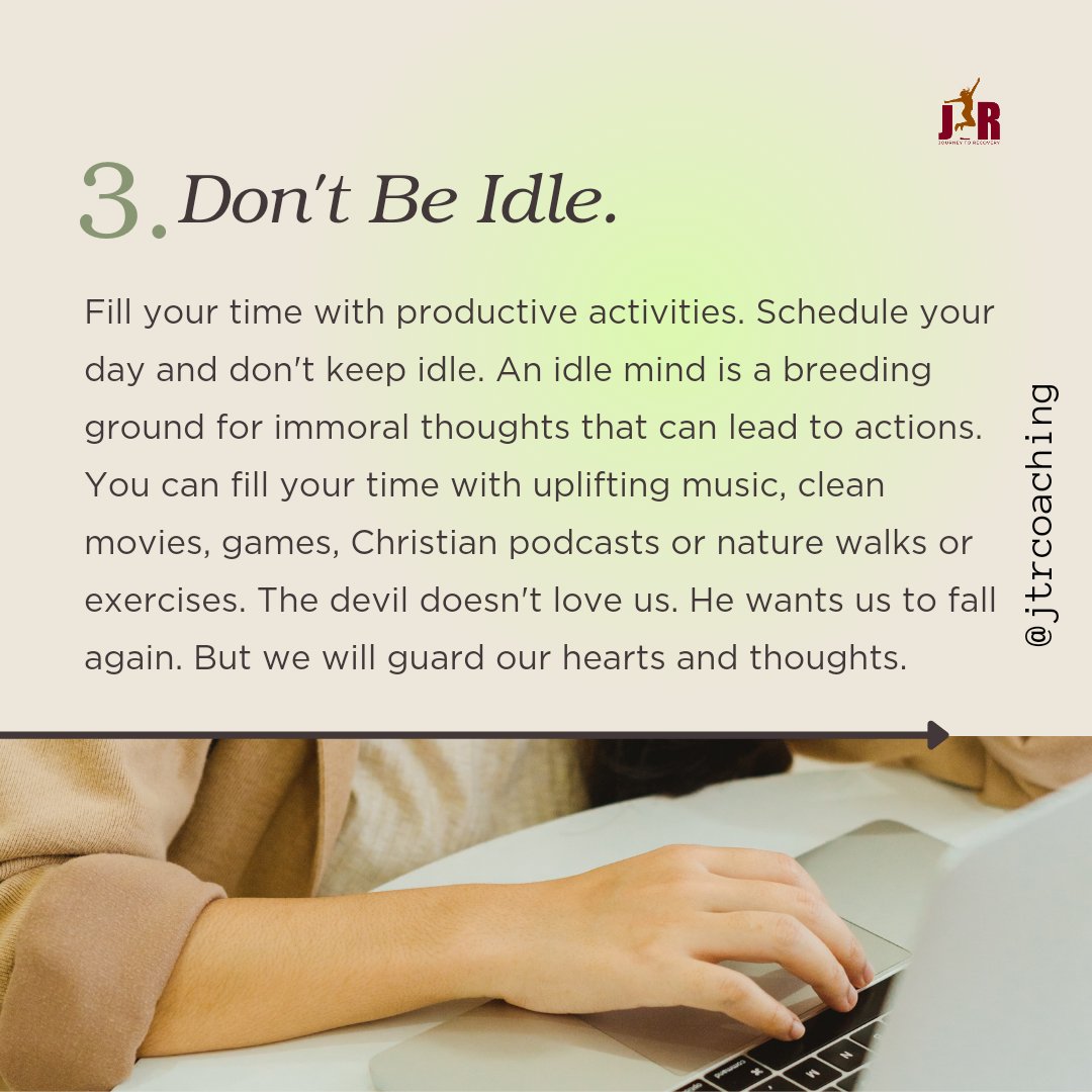Jtrcoaching's tweet photo. Your mind is a power house that needs to be guarded all the time. 
Here are some tips to keep your thoughts grounded in the truth and on the right path. 

#jtrcoaching
#sexualrecovery
#sexualpurity
#freedomfromsexualaddiction
#christainity
#lifestyle
#lifestyleblogger https://t.co/DT094sKpce
