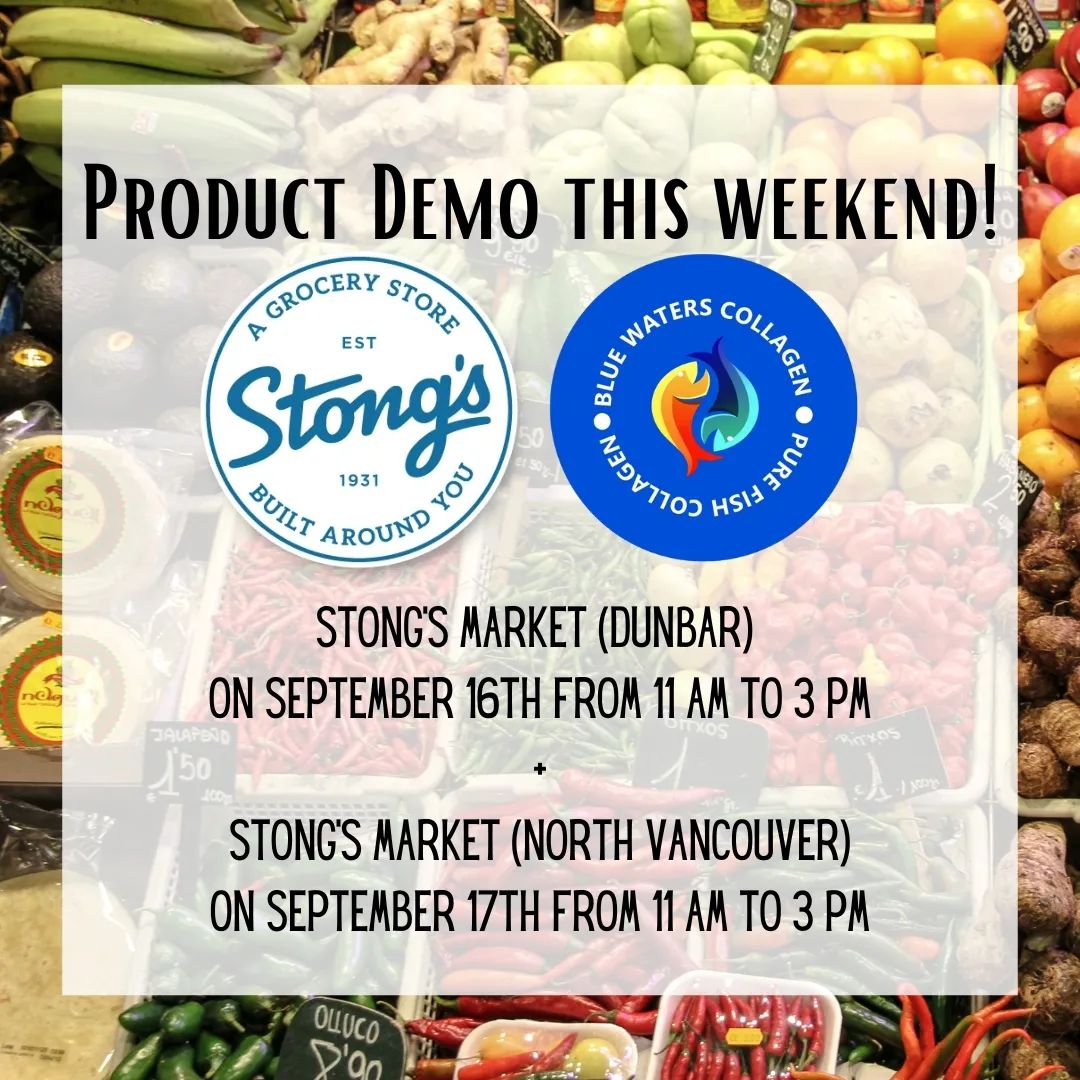 bluewaters_COL's tweet photo. Join us for a product demo at @stongsmarket ! We're offering free samples and will be available to answer any questions you have about Blue Waters Collagen!
Stong's Market Dunbar
Sept. 16th SAT
11 AM to 3 PM
Stong's Market North Vancouver 
Sept. 17th SUN
11 AM to 3 PM https://t.co/Wsju3SN9Bm