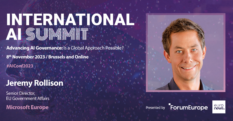 ForumEurope's tweet photo. Big welcome to @MicrosoftEU which joins #AIConf2023 as a partner! 🥳 We are delighted to have Microsoft Europe on board once again and @rollisonj, Senior Director, EU Government Affairs in the programme as a speaker. 

🚨 Register today. Spaces are filling up fast!