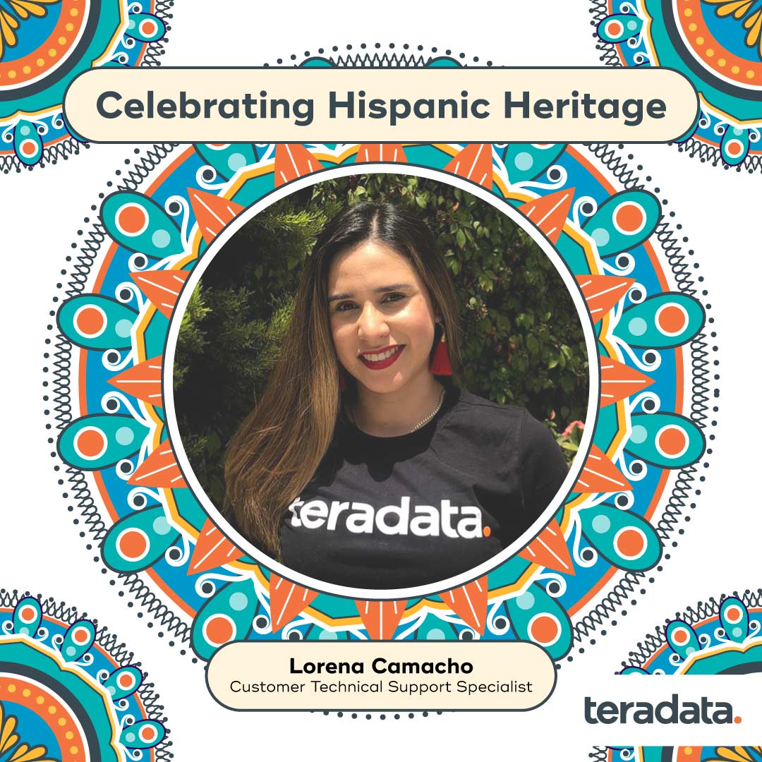 Teradata's tweet photo. To celebrate #HispanicHeritageMonth, we're highlighting our #TeamTeradata members like Lorena Camacho. She emphasizes the importance of "being proud of what precedes us and of all the people who worked hard to be the nation we are today." Thank you, Lorena! https://t.co/45UumOPkJ4