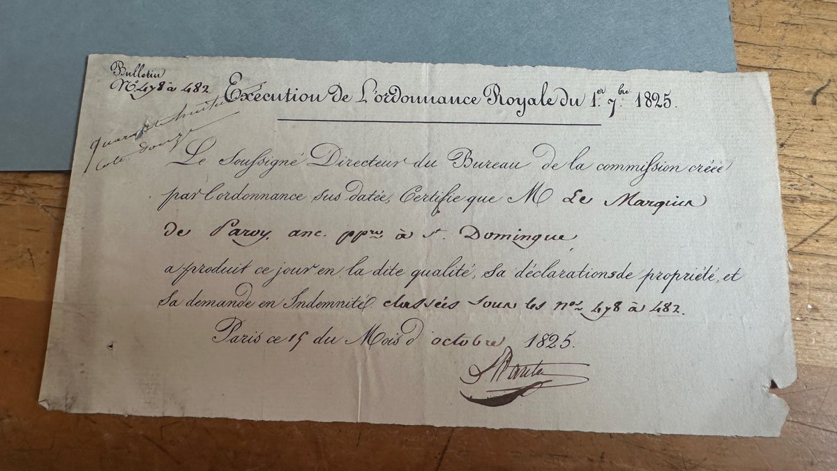 Mathilde Ackermann (@mathildeackerm1) on Twitter photo Plongée captivante dans les archives des <a href="/ANOM_officiel/">Archives nationales d'outre-mer</a> aujourd'hui ! Pas à pas, l'histoire fascinante de l'indemnité haïtienne se dévoile.
Des révélations en perspective !
#SFB1288inAix <a href="/sfb_comparing/">SFB 1288 "Praktiken des Vergleichens"</a> #phdlife Plongée captivante dans les archives des <a href="/ANOM_officiel/">Archives nationales d'outre-mer</a> aujourd'hui ! Pas à pas, l'histoire fascinante de l'indemnité haïtienne se dévoile.
Des révélations en perspective !
#SFB1288inAix <a href="/sfb_comparing/">SFB 1288 "Praktiken des Vergleichens"</a> #phdlife