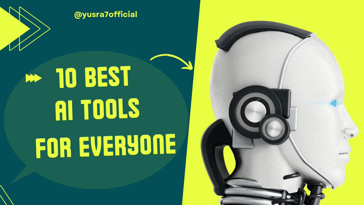 yusra7official's tweet photo. These are the best AI Tools for everyone:

1. Google Assistant
2. Grammarly
3. ChatGPT
4. Replika
5. Canva
6. https://t.co/Bv9P08A6bJ
7. Prisma
8. Hootsuite
9. https://t.co/UwWzhygBPz
10. OpenAI's GPT-3

#AIAssistants
#GraphicDesign
#SocialMediaManagement
#ContentGeneration https://t.co/xRI9zh3WT1