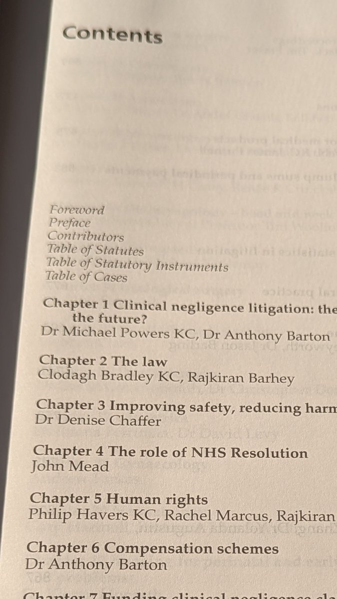 Delighted to have co-authored the chapter on 'The Law' in the 6th ed of Powers &amp; Barton on 'Clinical Negligence' with the incomparable @RajkiranBarhey of <a href="/1CrownOfficeRow/">1 Crown Office Row</a> &amp; <a href="/1corQMLR/">1COR Quarterly Medical Law Review</a> #clinneg #LawTwitter