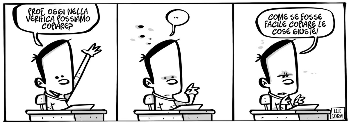 LeleCorvi's tweet photo. Mica semplice!!!
——
#Scuola #Alunno #Compiti #Copiare #Semplice #Difficile #Lezione #maestra #Prof #comics #strip #Comix
#lelecorvi #crowsvillage
——
📘 Le strisce del Crow’s Village le trovi su amazon
ℹ️ per maggiori info: Link in bio https://t.co/zBKp15xt0p