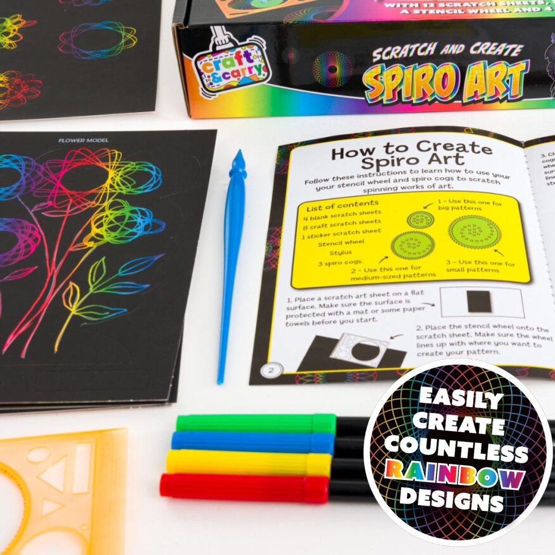🖤Discover the wonderful world of scratch art! Choose from which spiro-art wheel to use then scratch your way through tons of art and press outs. Create bunting, postcards, a mobile and so much more! 🖤

⭐Visit our website
curiousuniverse.co.uk

#spiroart #kidscraft