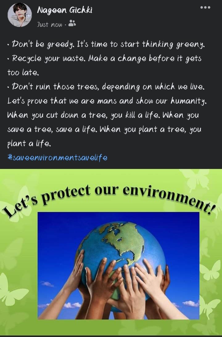 nageenagichki's tweet photo. #worldenviromentday
#saveenvironmentsavelife https://t.co/WaCwsVs8OG