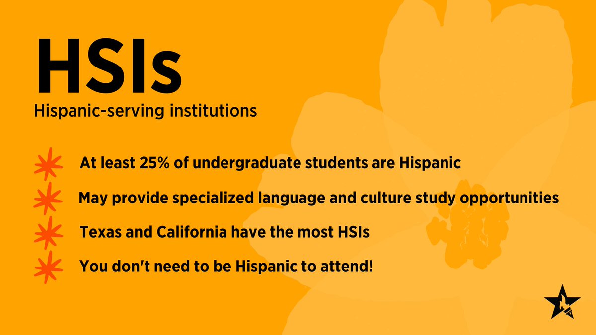 Happy National Hispanic Heritage Month!  #DYK that there are 451 Hispanic-serving institutions (HSIs) in the U.S. and Puerto Rico?  #HSIs have at least 25% enrollment of Hispanic undergrads, but welcome students of all backgrounds!  Learn more 📷 bit.ly/LearnMoreHSI.
<a href="/FECHAC/">FECHAC</a>