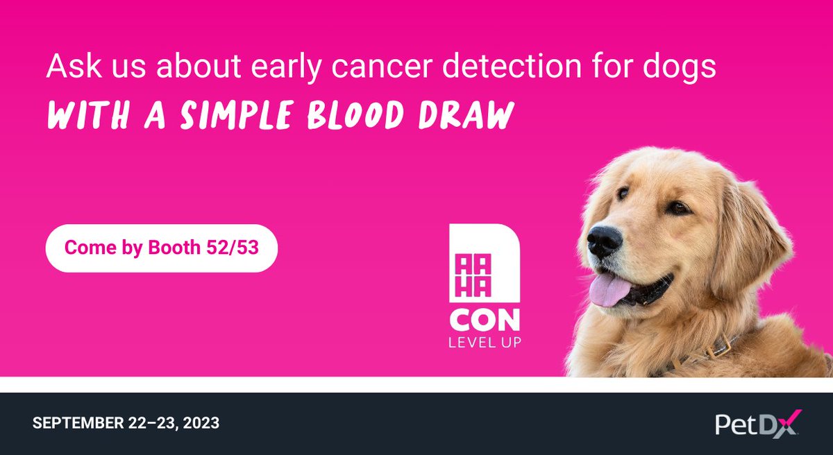 Calling all veterinary professionals!🐾👩‍⚕️

We would love to see you in sunny San Diego for AAHA Con 2023. Stop by booth 52/53 to join the cancer screening movement and change the canine cancer conversation! 🐾