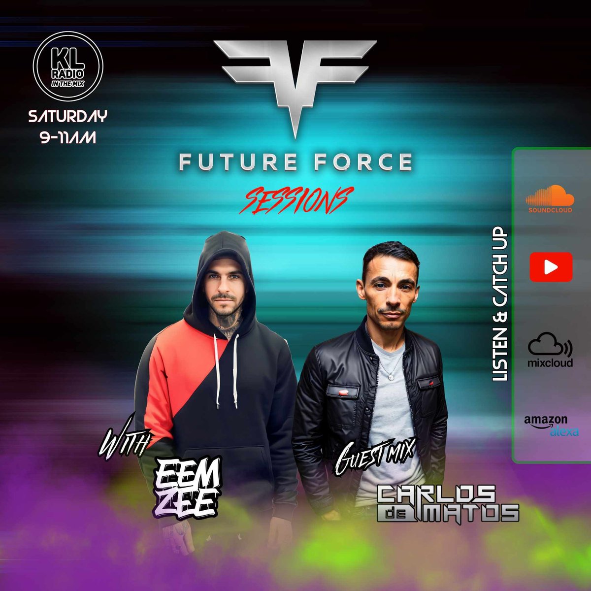DJ_Eemzee's tweet photo. This month's episode of #FutureForceSessions on @klradiointhemix is now available to stream over on #SoundCloud.
My guest mix for hour 2 this month comes from #FutureForce artist and host of the #EscapismPodcast, Carlos De Matos!
Link:
https://t.co/0l6HLkDB6l
Tracklist below https://t.co/sb0wLffkC1