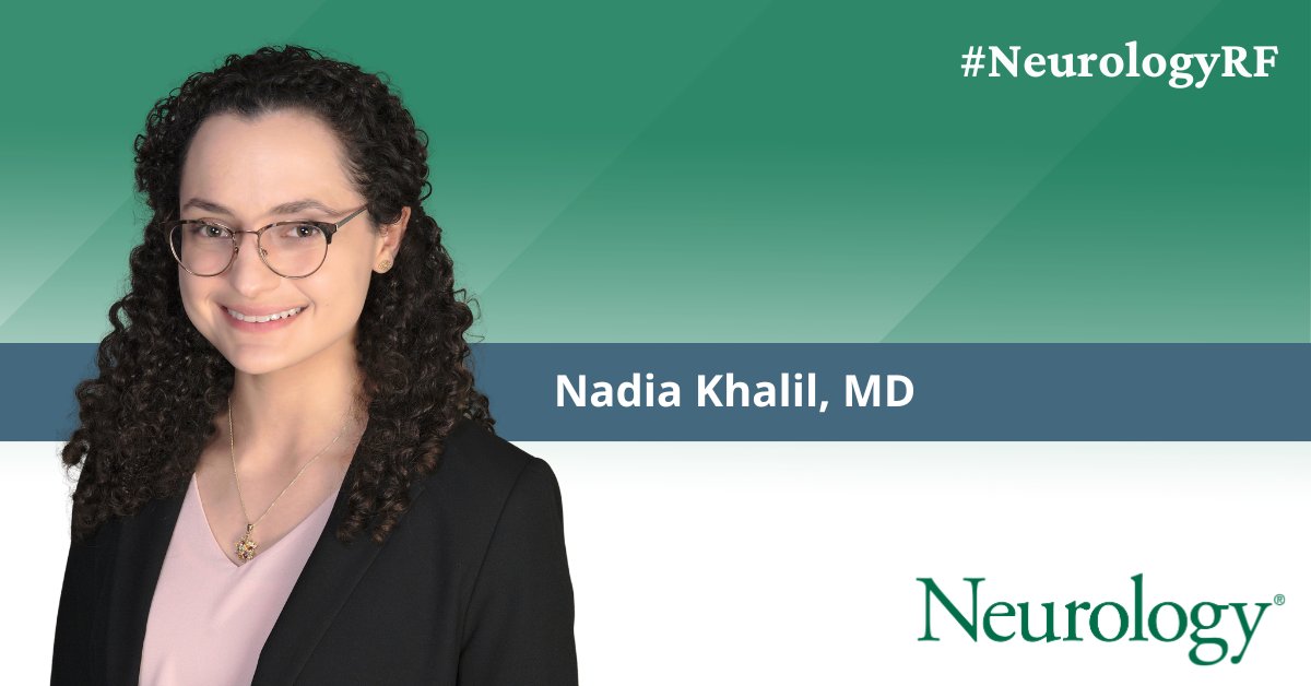Neurology Journal (@greenjournal) on Twitter photo Meet some of the wonderful Neurology Resident & Fellow Section (RFS) Editorial Team members in our spotlight series! Today we introduce you to Nadia Khalil, MD, with a short Q&A 🧵👇
#NeurologyRF <a href="/nkhalil10/">Nadia Khalil, MD</a> Meet some of the wonderful Neurology Resident & Fellow Section (RFS) Editorial Team members in our spotlight series! Today we introduce you to Nadia Khalil, MD, with a short Q&A 🧵👇
#NeurologyRF <a href="/nkhalil10/">Nadia Khalil, MD</a>