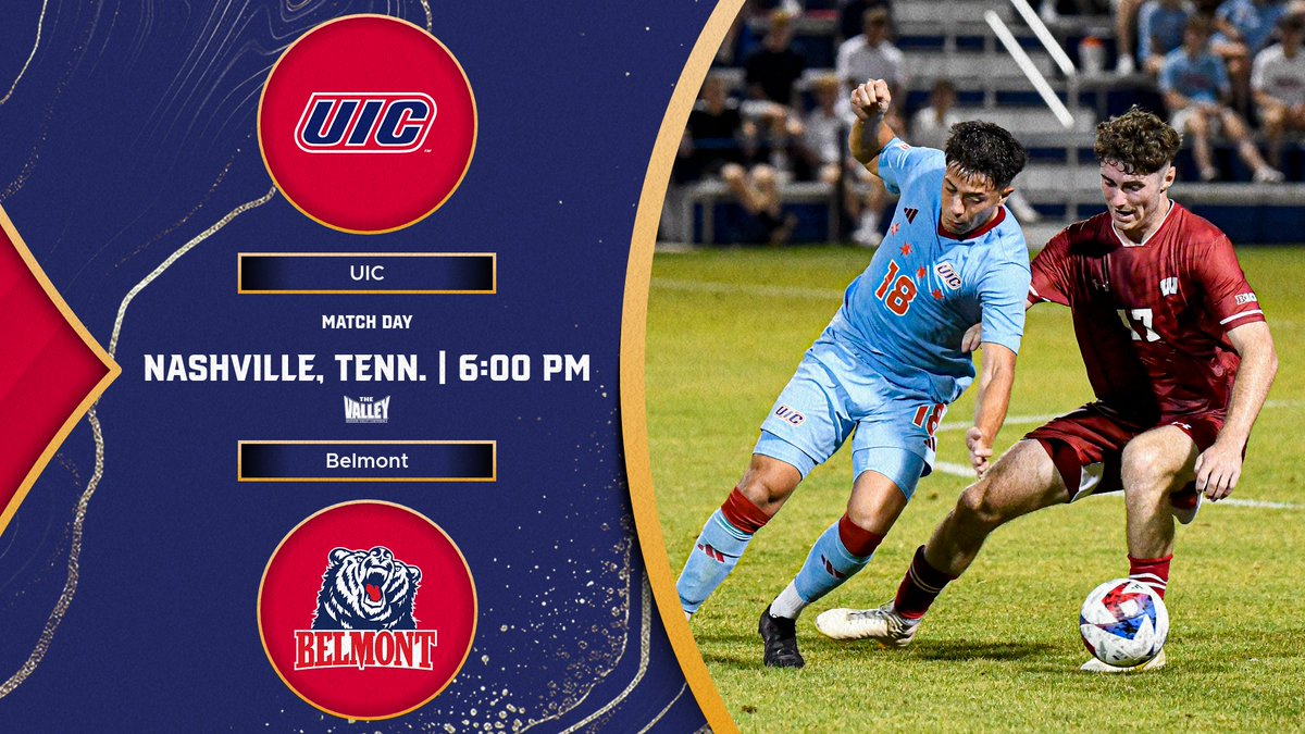 Opening <a href="/MVCsports/">Missouri Valley Conference</a> play tonight!

🆚 <a href="/BelmontMSoccer/">Belmont Men's Soccer</a> 
📍 E.S. Rose Park | Nashville, Tenn.
⏰ 6:00 p.m. CT
💻 uicflam.es/zke
📊 uicflam.es/a20

#FireUpFlames