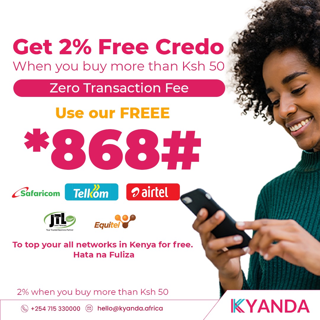 Digi_services's tweet photo. The weekend is here! 

Get sorted na credo hapa *868# and enjoy 2% discount. 

#CredoChapChap Fuliza sio issue. https://t.co/4V5K1VoayW