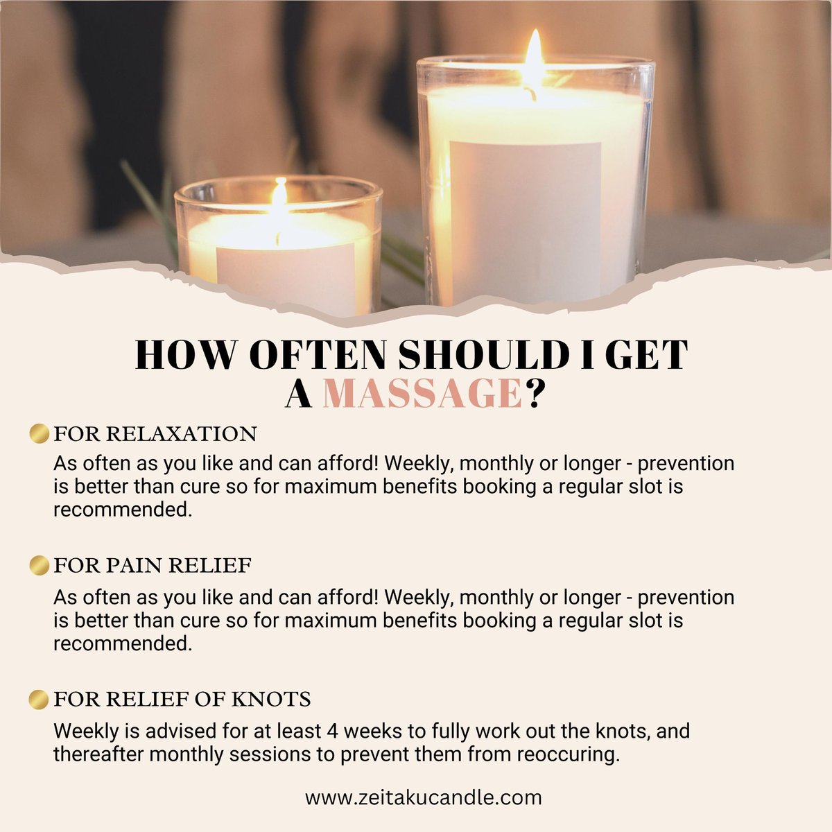 A massage can be used to treat yourself, de-stress, or address a medical problem. A massage therapist can provide you with a variety of massages.
----
🌐 zeitakucandle.com
.
#skincare #skincareroutine #sheabutter #naturalingredients #cocobutter #jojoba #vitamine #moisture