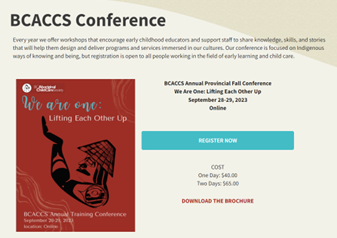 BCACCS's tweet photo. The BCACCS Fall Online Training Conference Registration is now open. Join us online September 28-29, 2023 for We Are One: Lifting Each Other Up.
https://t.co/n1JD3On4G0 https://t.co/qYKgeeMIkx