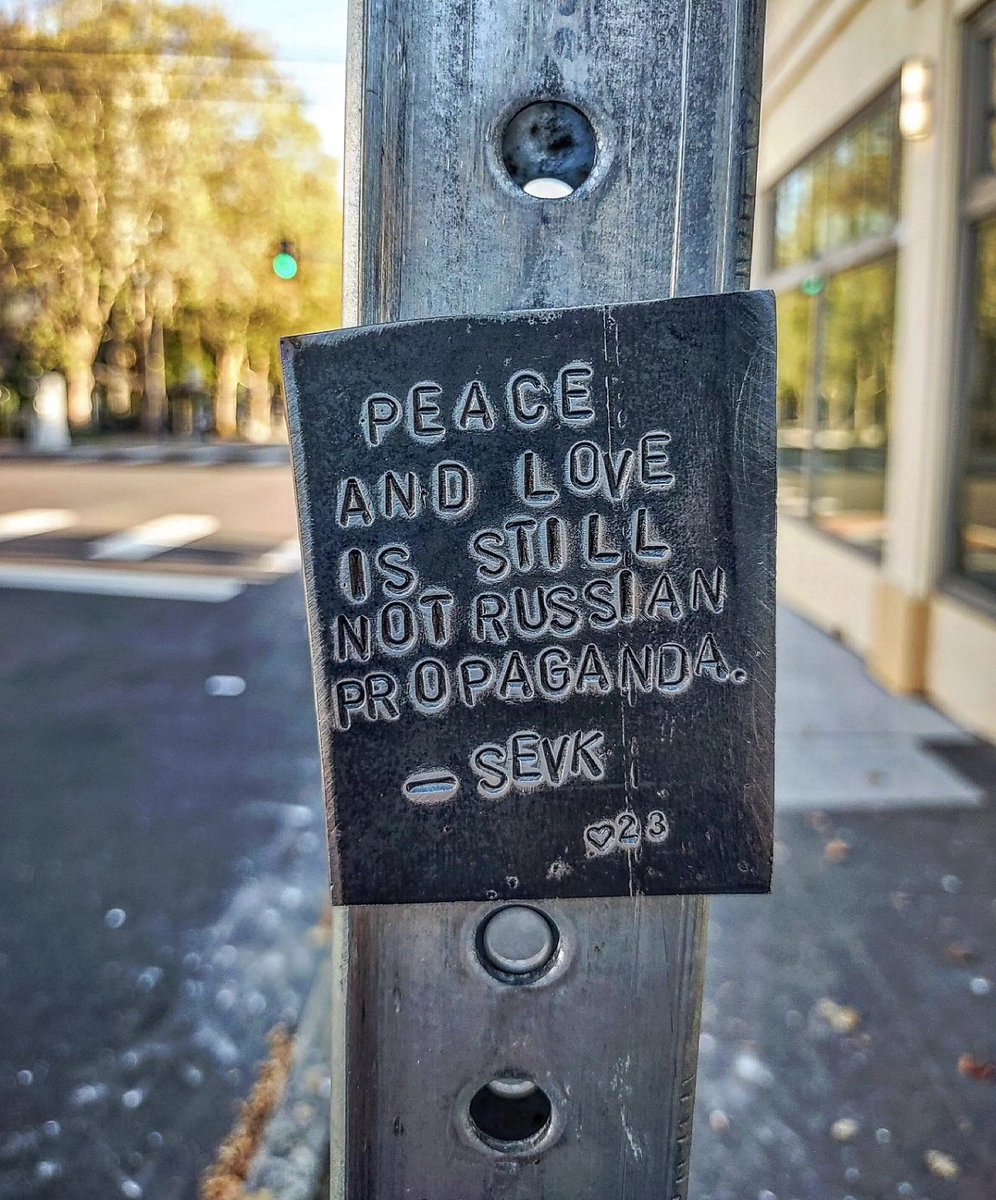 Peace is still peace.  Love is still love 
.
#peace #love #unity #unitedstates #Ukraine #russia #yemen #SaudiArabia #Israeli #Palestine #streetart #graffiti #metal #artistsontwitter #vancouverwashington #pnw