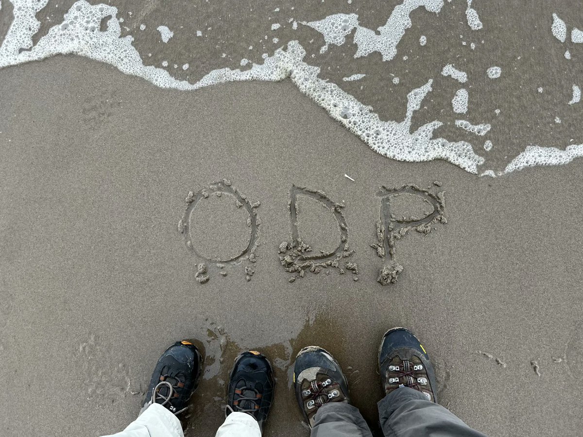 Prestatyn.

Tradition dictates that you walk out to the sea and dip your toes in the water as you complete the Offa's Dyke Path.

Thank you to Deborah and Ian for sharing that moment with us. Those toes have just walked 177 miles.
#offasdyke