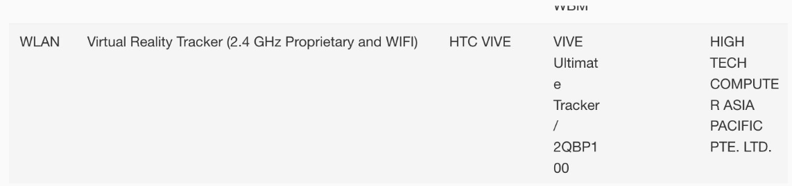 TechExploreX's tweet photo. HTC VIVE Ultimate Tracker receives the IMDA certification.
#HTC https://t.co/fva0Ol6HWS
