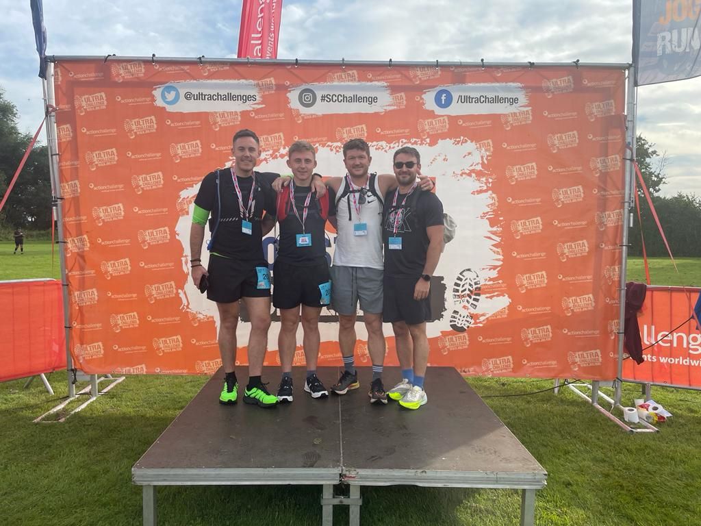 LIBRACharity's tweet photo. Congratulations to our team of fundraisers who completed the 100km South Coast #UltraChallenge earlier this month! Jack Chambers, Joel Chambers, Tom Steiner and Matt Voyce raised over £2,500! #BloodCancerAwarenessMonth @KingsCollegeNHS #southcoast https://t.co/9AnizYXYLk