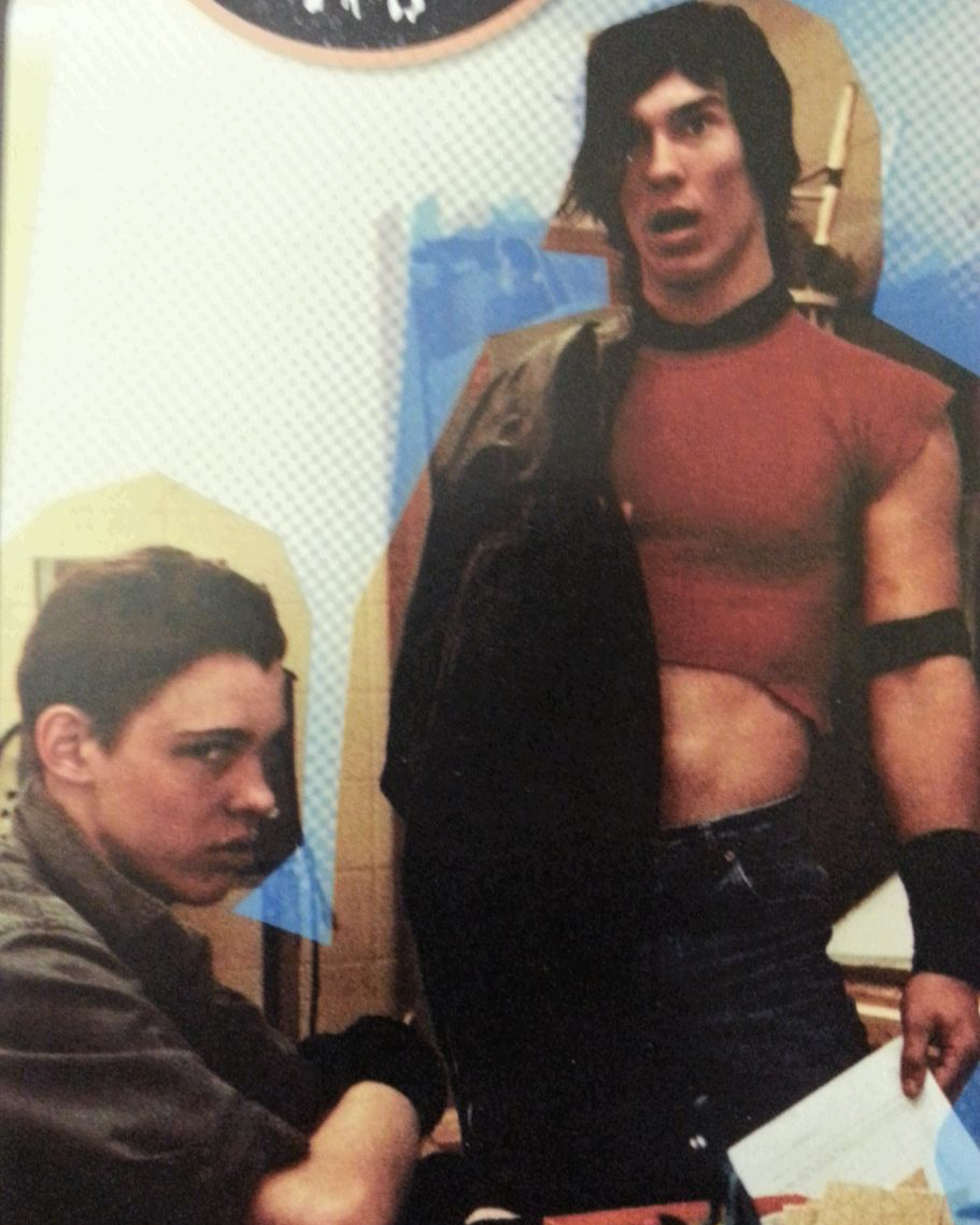 1964. Paul Caiafa aka Doyle Wolfgang Von Frankenstein born. Happy Birthday,  Doyle! 📸: Eric Stellman aka Eerie Von and Doyle in high school, from  Eerie's excellent book, Misery Obscura., image size:911x1139