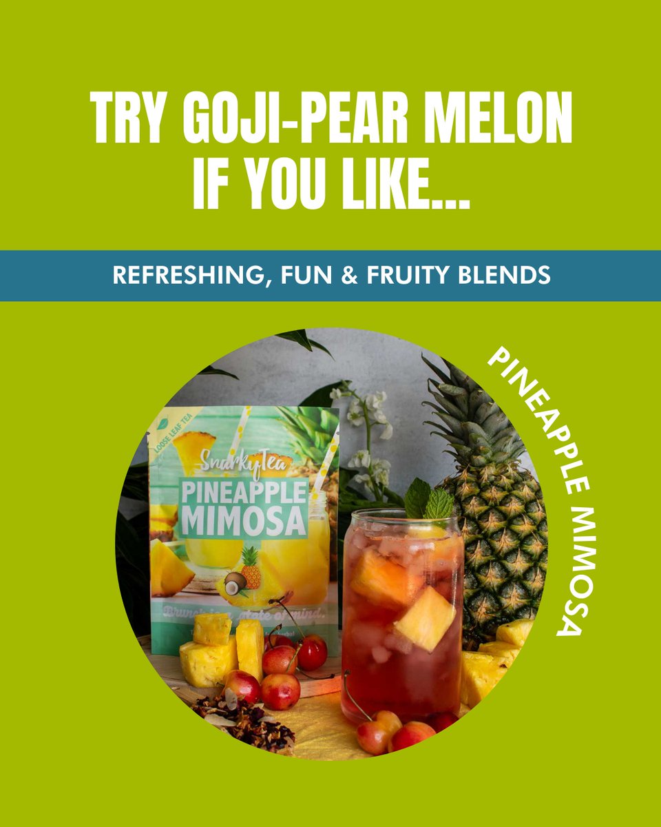 "Tart and Tantalizingly Tangy!" 🍐🌺⁠
⁠
Amazing cold brewed or hot, this blend brings together a cornucopia of fall flavors with crisp pear and a tangy twist of goji berries and hibiscus. YUM.⁠