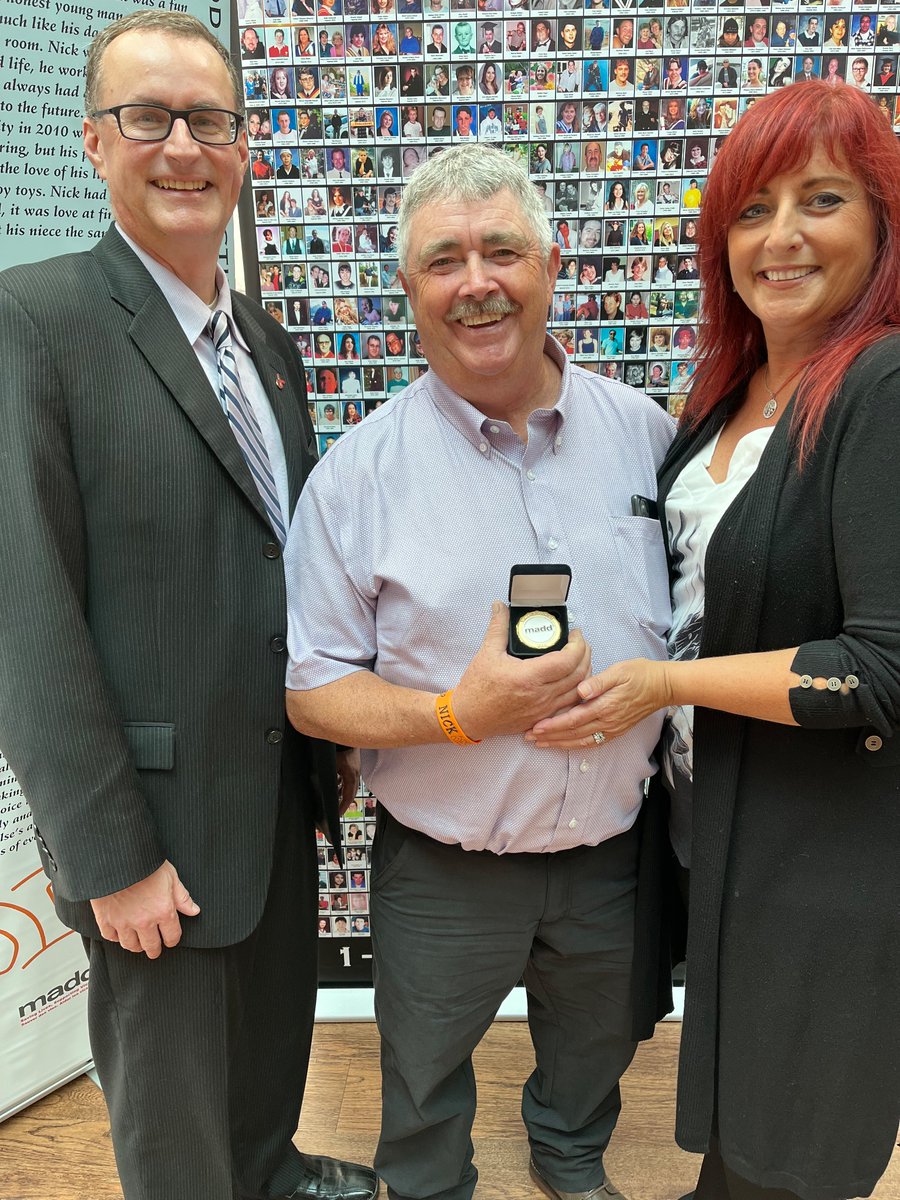 Happy to be a part of the ceremony to present Team Nick Coates awards to police officers in Newfoundland and Labrador. Special honour to present the first of the new coins to Trish and Terry Coates.