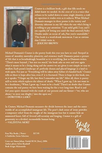 CREATURE is officially alive! Today's the publication date of my new book of poems. My enormous thanks to <a href="/FourWayBooks/">Four Way Books</a> , to all of the kind friends who have been there for my poems along the way, and to <a href="/jerichobrown/">Jericho Brown</a> , <a href="/DorotheaLasky/">Dorothea Lasky</a> , and <a href="/ValzhynaMort/">Valzhyna Mort</a> for their generous words.