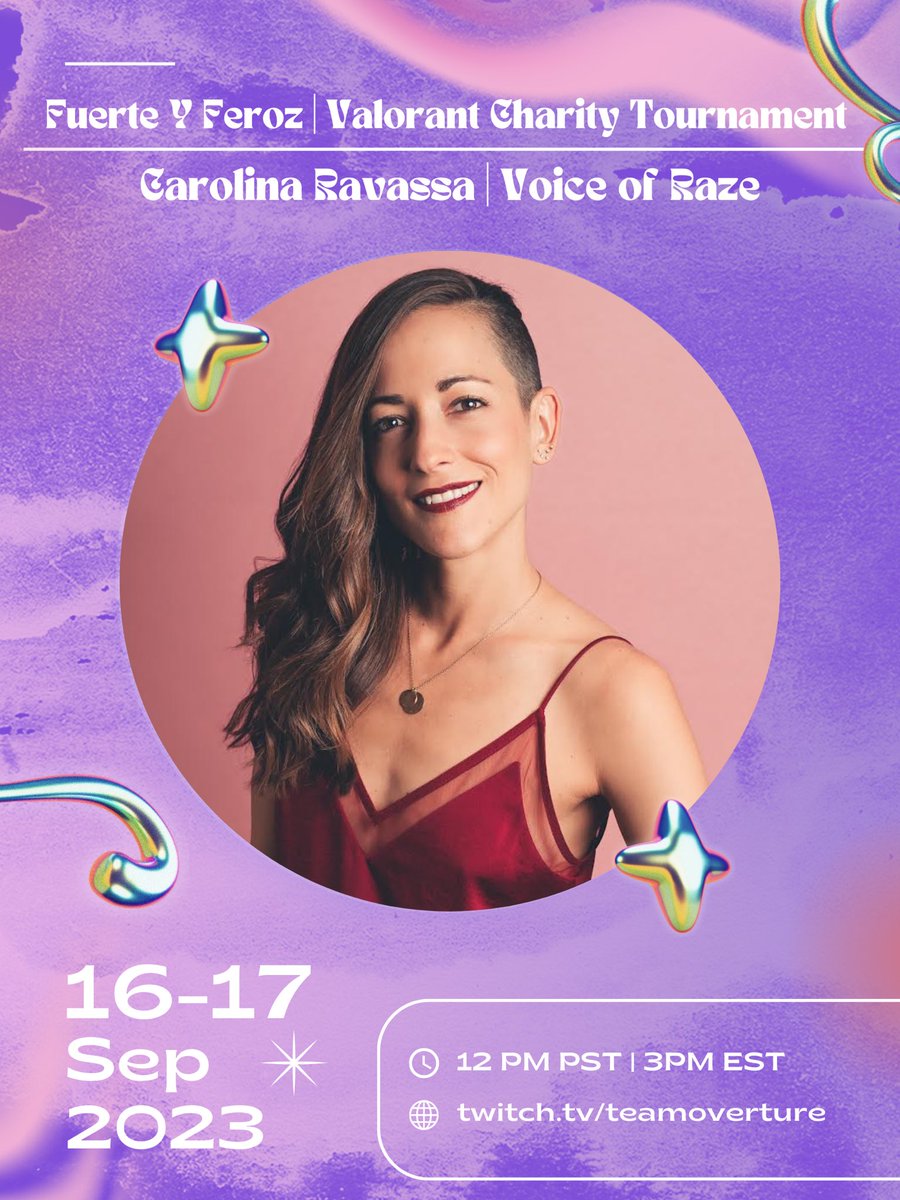 carolinaravassa's tweet photo. 💥#Gekko and #raze are gonna be guests on a #Valorant charity stream on 
https://t.co/DHIxh8Qe7X 
See you tomorrow at noon pst! 
I’m only on Sept 16, but they’ll be streaming all weekend! 
@AlejandroRuizVO #fuerteyferoz https://t.co/zyPO8mm18W