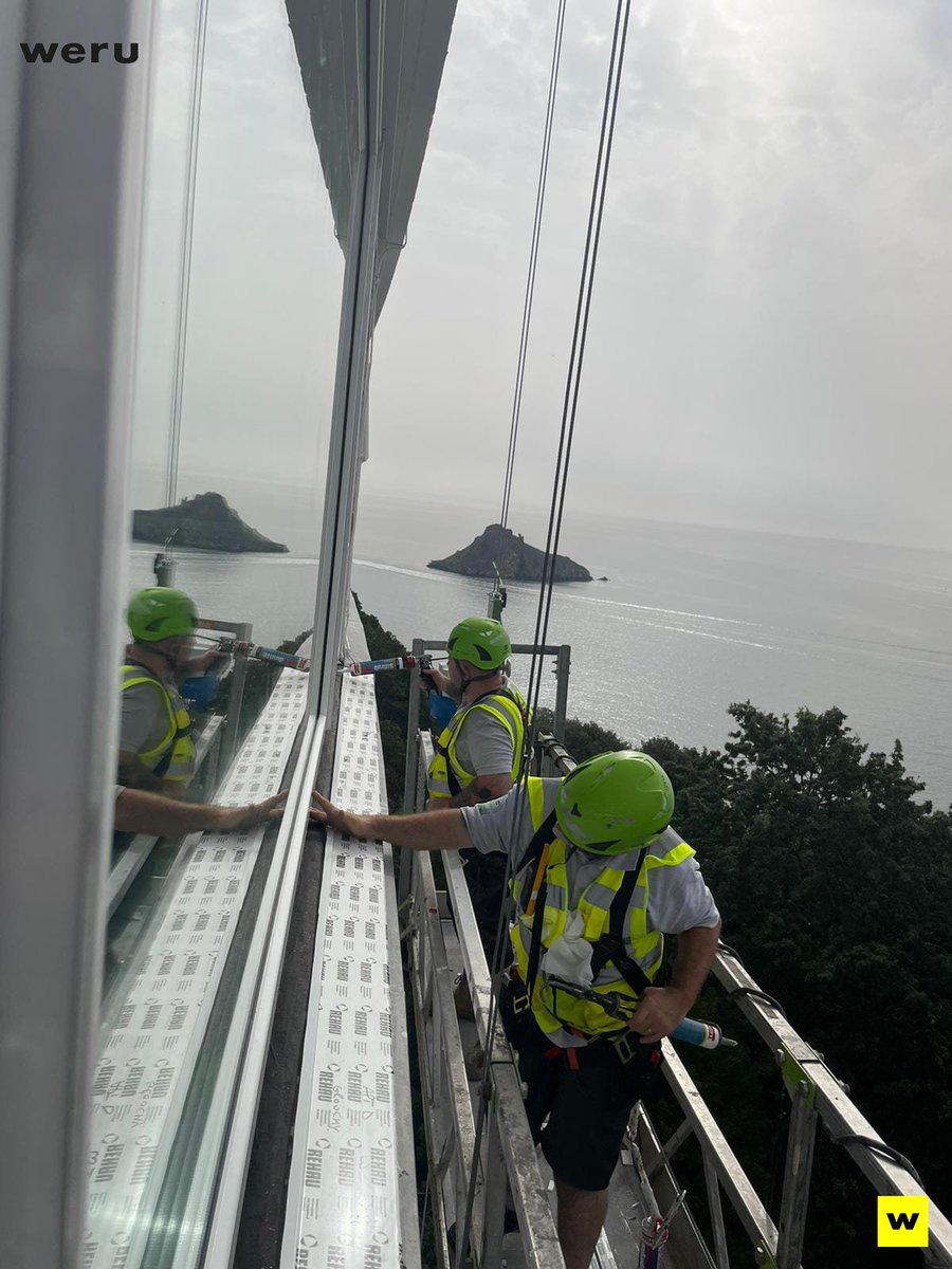 WeruWindows's tweet photo. Cliffside WERU project in Torquay, with our install partners MasterFitter Windows. On the 7th floor overlooking Thatchers Rock, you don’t take chances with your windows. Replace them once with WERU. Featuring our triple glazed Afino Tec system. Ideal for exposed coastal locations https://t.co/xhTIV82SHq