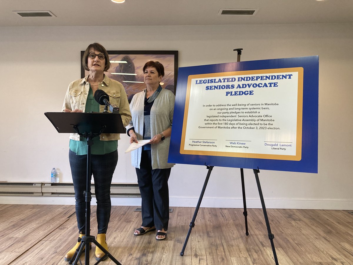 CCPAMB's tweet image. CCPA Manitoba supports the call to establish an Office of the Seniors Advocate. At an event earlier this week, a giant pledge form was unveiled, which the major parties have until September 22 to sign to indicate their support for this call. 1/2

#mbpoli #MBelxn23