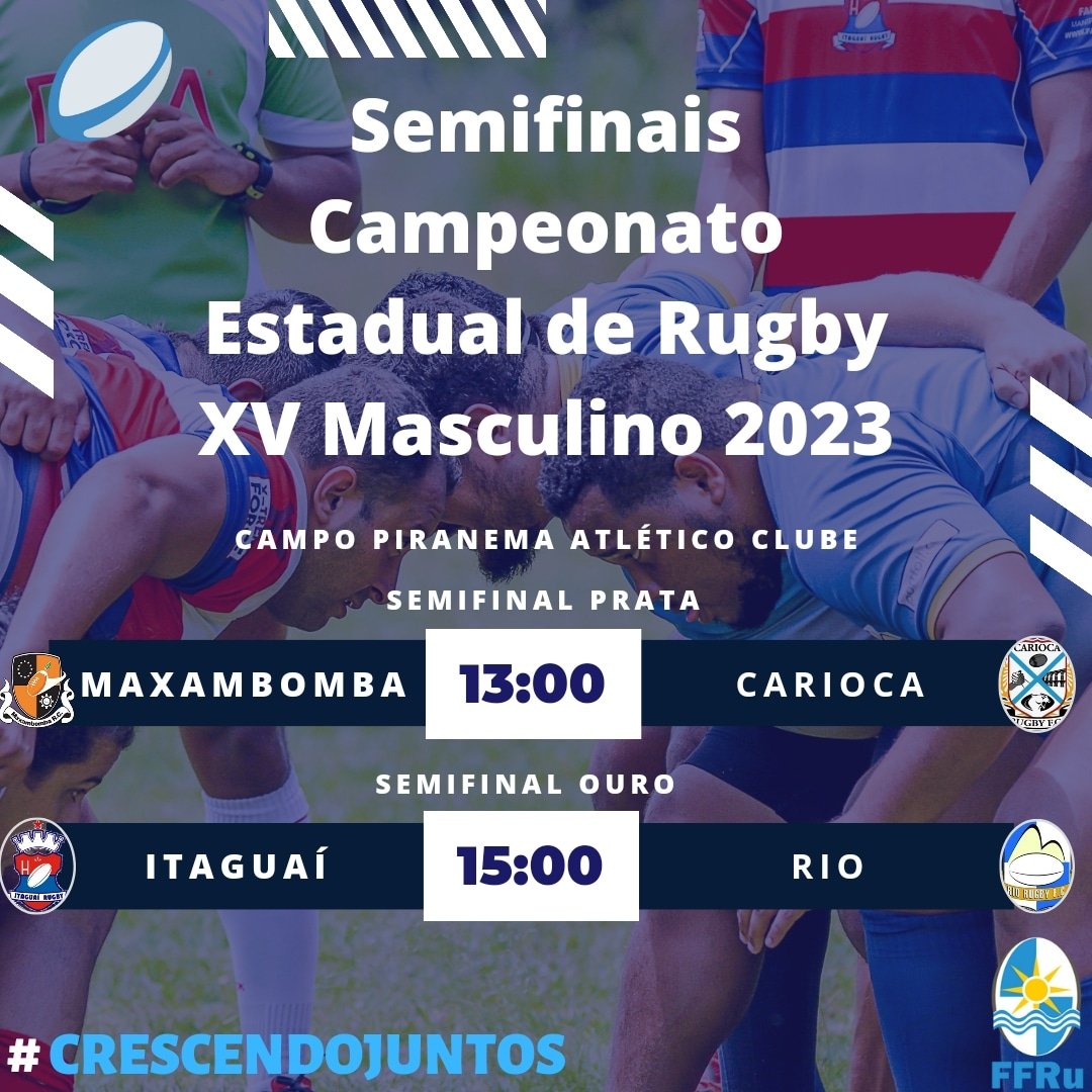 RugbyFluminense's tweet photo. Amanhã é o dia das Semifinais do Estadual de XV Masculino.

Às 13h teremos a Semifinal Prata entre Maxambomba e Carioca.

Logo após, jogam Itaguaí e Rio de olho na grande Final contra o Niterói, que garantiu sua ida direto por ter sido o 1º na Fase de Classificação. https://t.co/q03j4yqdSJ