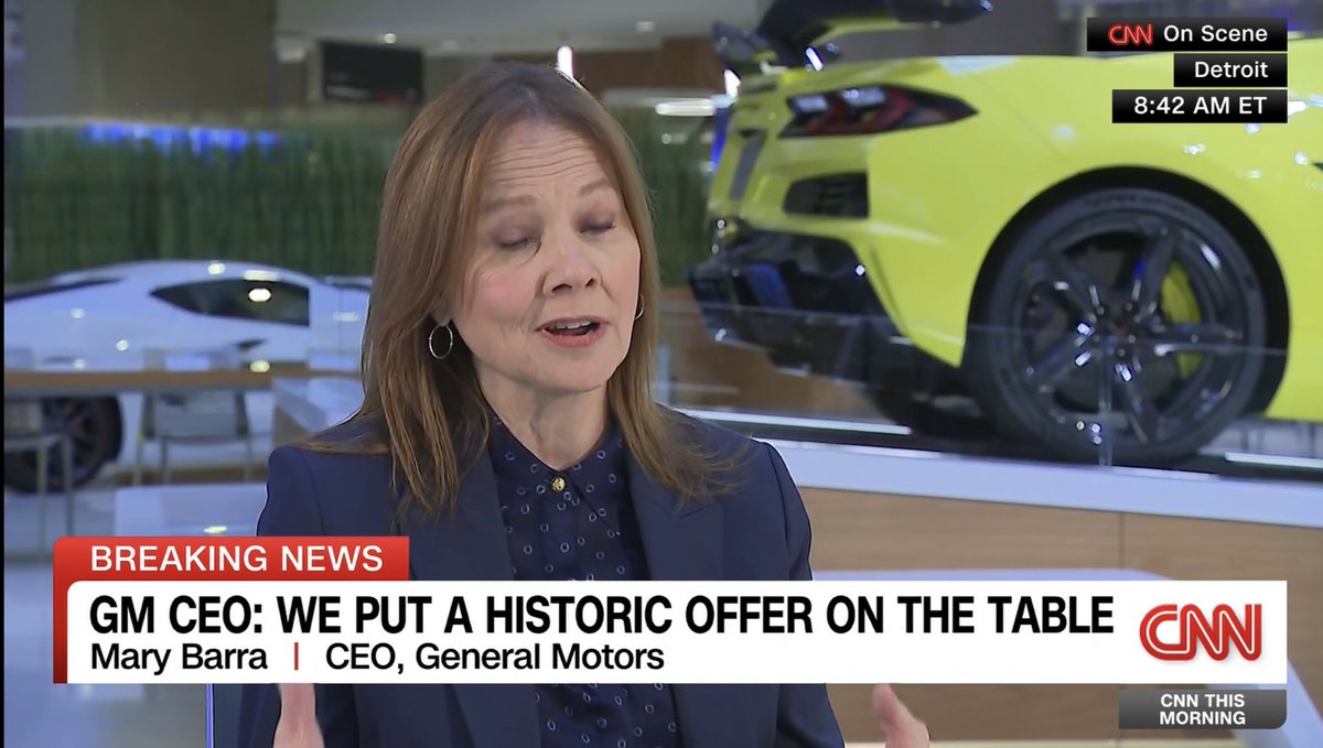 Leo_Corbucci's tweet image. Shame on you MARY BARRA the CEO of @GM you make $39M (!) per year with increase of your salary of 35% per year but you think is fair NOT to increase the same the salary of your workers????

Greedy people like you are the reason why US people economy is going down the road…