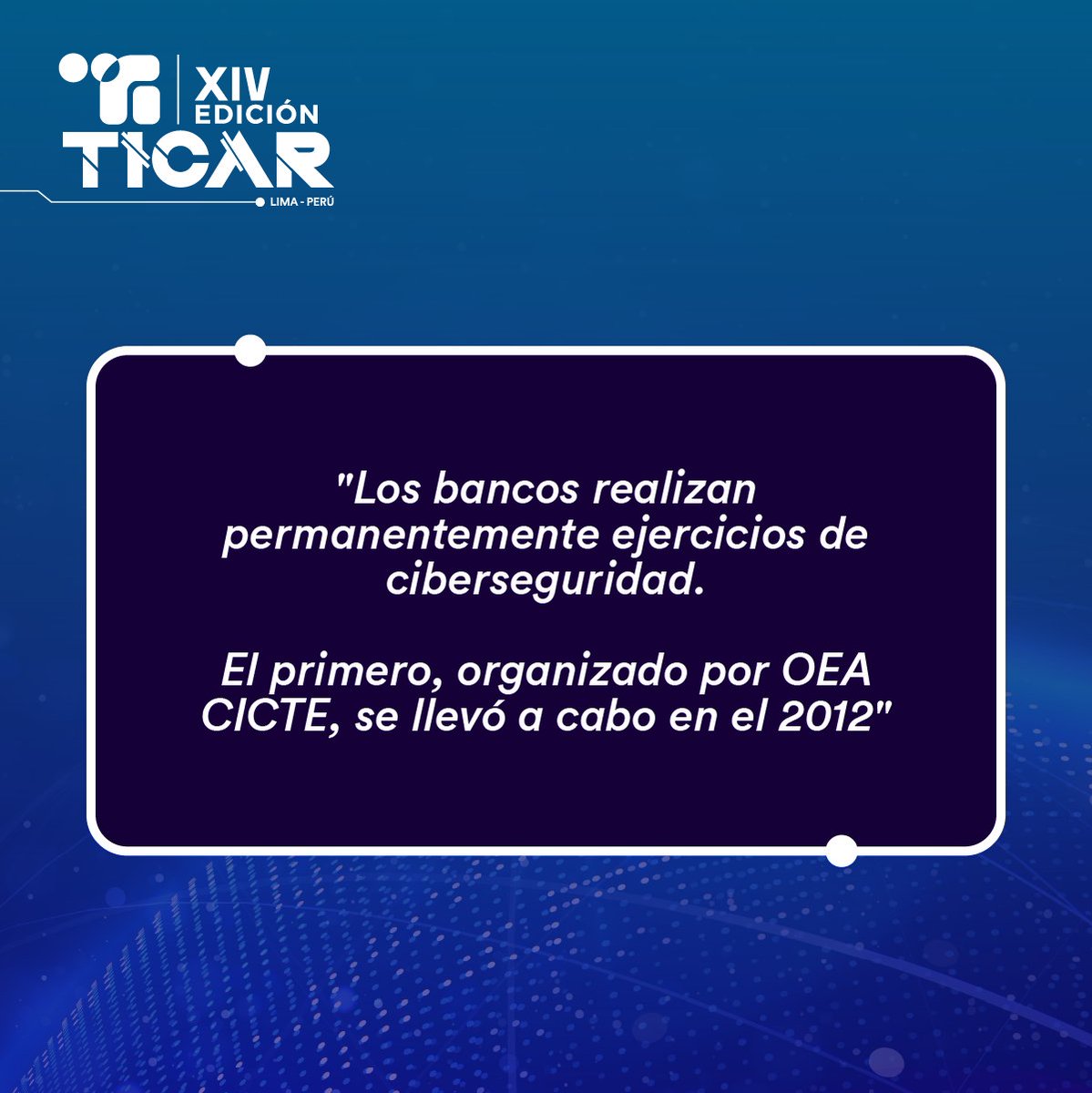 Minergy_Connect's tweet photo. #TICAR2023 | Conoce aquí las ideas claves de la conferencia de Giovanni Pichling, gerente de Seguridad Estratégica de @asbancperu, en el XIV TICAR 2023.

#tecnología #innovación #minería #hidrocarburos #electricidad #proveedores #CTI https://t.co/D1k9GCTKYy