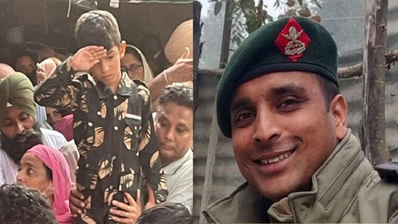 sumirkaul's tweet image. “Jai Hind Papa” son Kabir bids farewell to his father #ColManpreetSingh. The words of the six year old boy will echo for ages to come. Miss you bhai
6-year-old son bids adieu to Col Singh with ‘Jai Hind’; Major Dhonchak cremated at native village theprint.in/india/6-year-o… via…