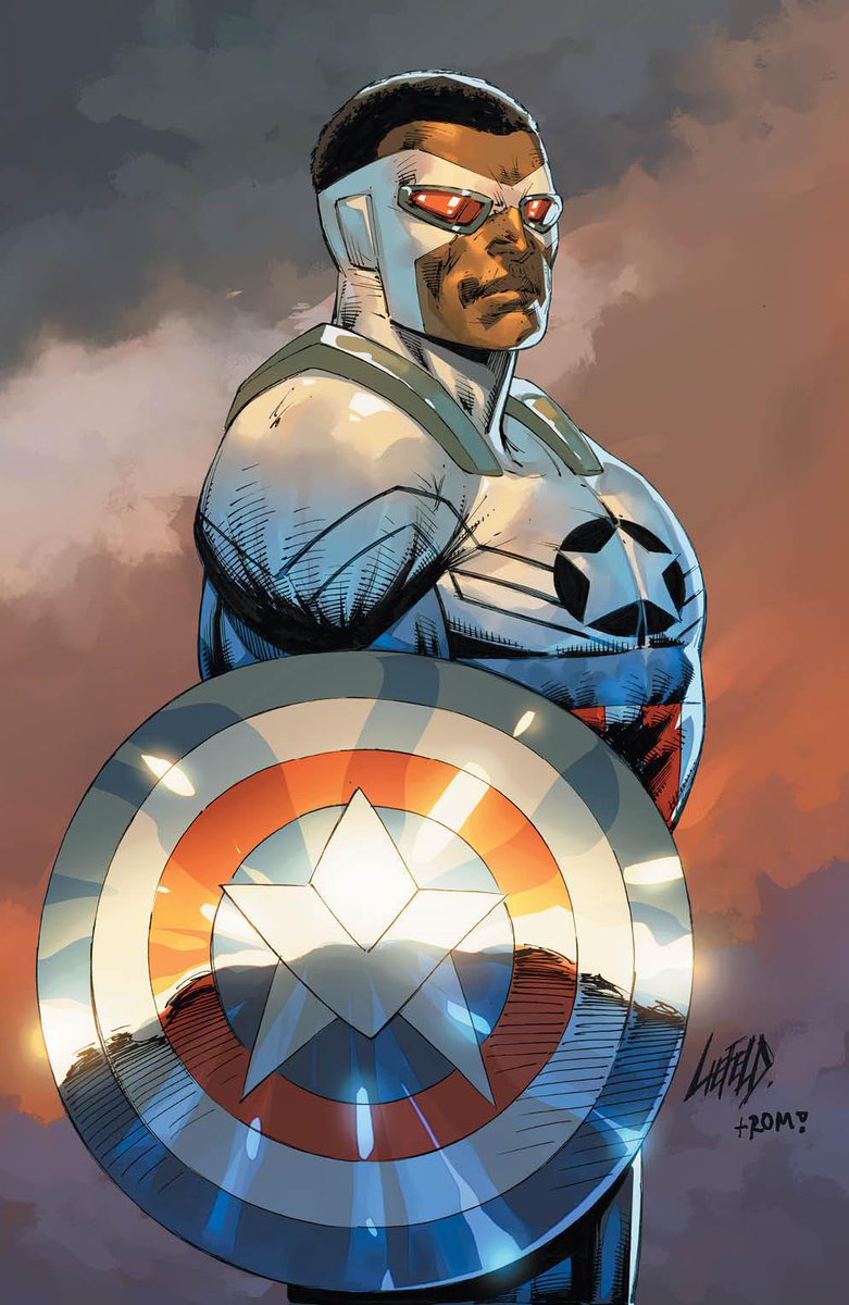 Rob Liefeld has made a Sam Wilson version of his infamous Captain America art.